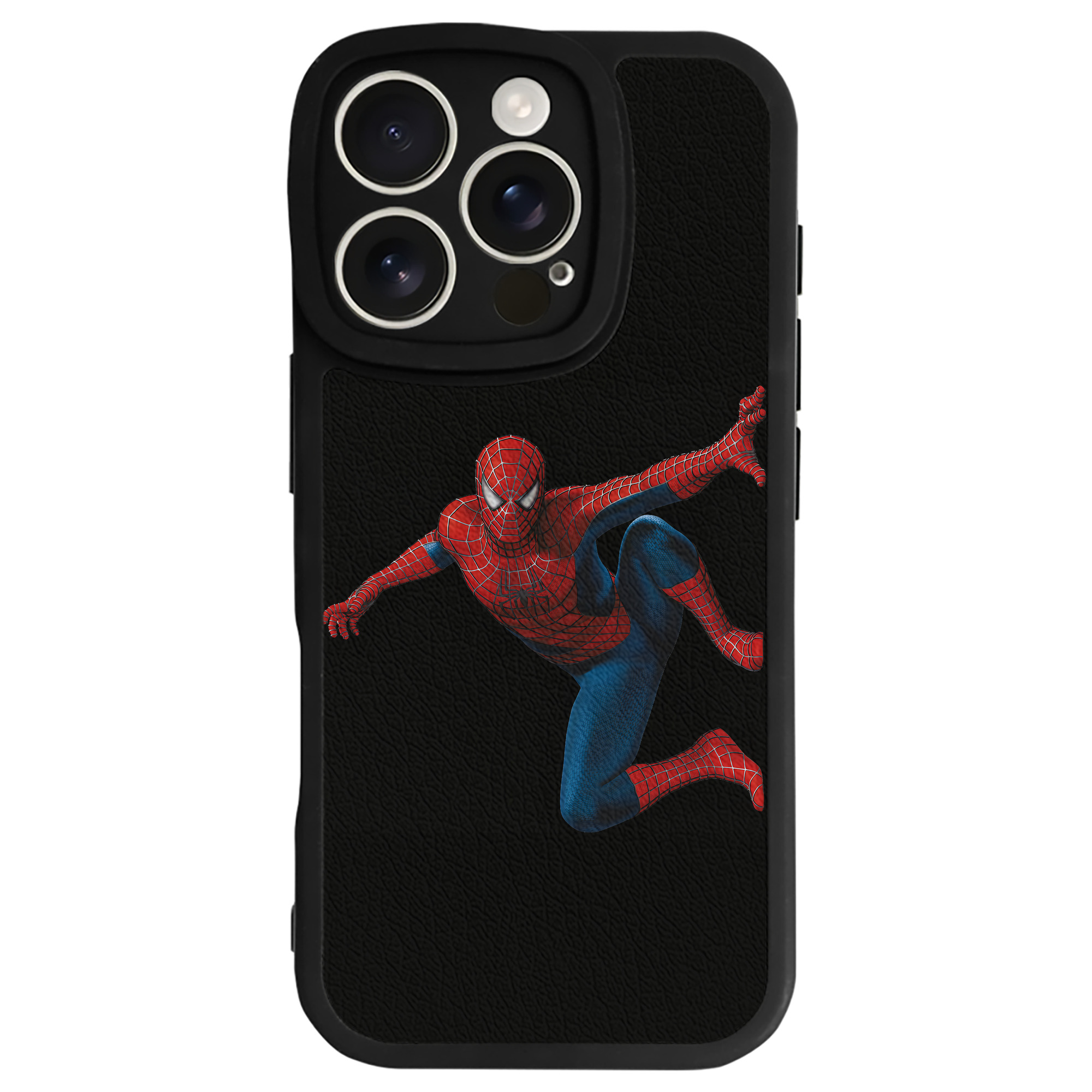 Spider Man スパイダーマン 【iPhone 16シリーズ対応】シリコンスマホケース（レザー調） 材質：シリコン
